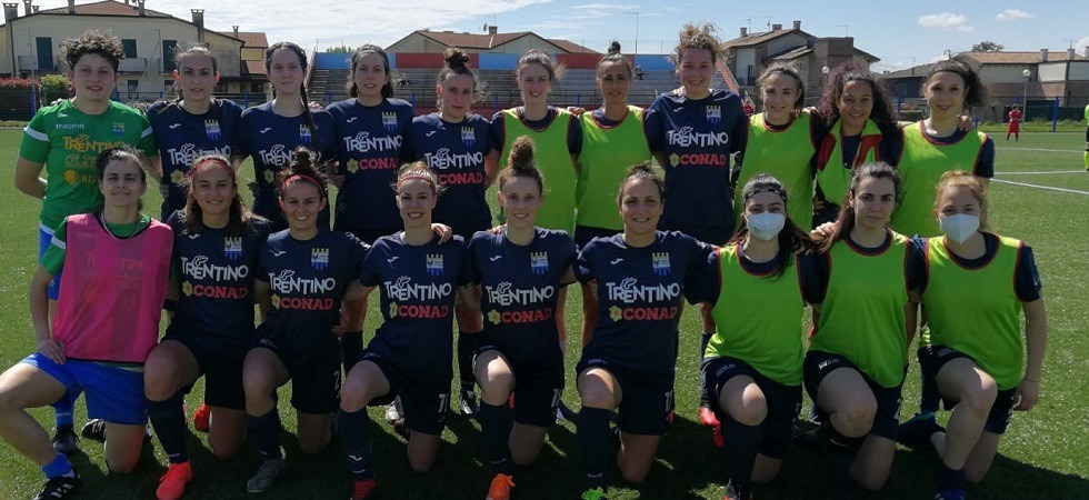 Il Trento calcio femminile batte 6-0 il fanalino di coda ma il Brixen resta in scia alle gialloblù